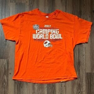 Oklahoma‎ State Cowboys Camping World Bowl 2017 NCAA Football T Shirt XL